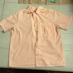 Coral Cotton Button Down